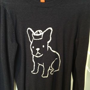 Sweater with French bulldog